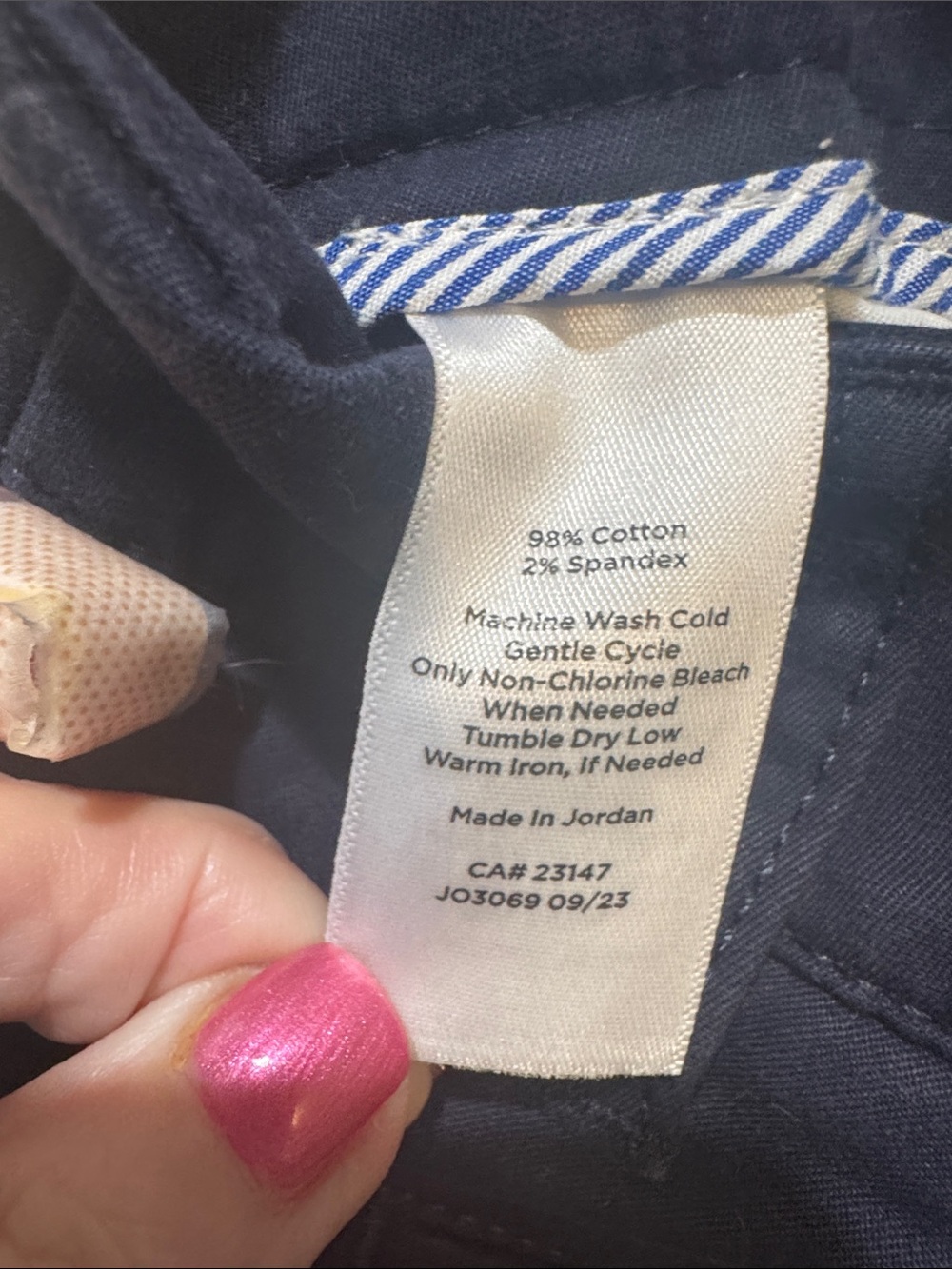 Talbots Navy Cotton Bermuda Shorts - Picture 4 of 4